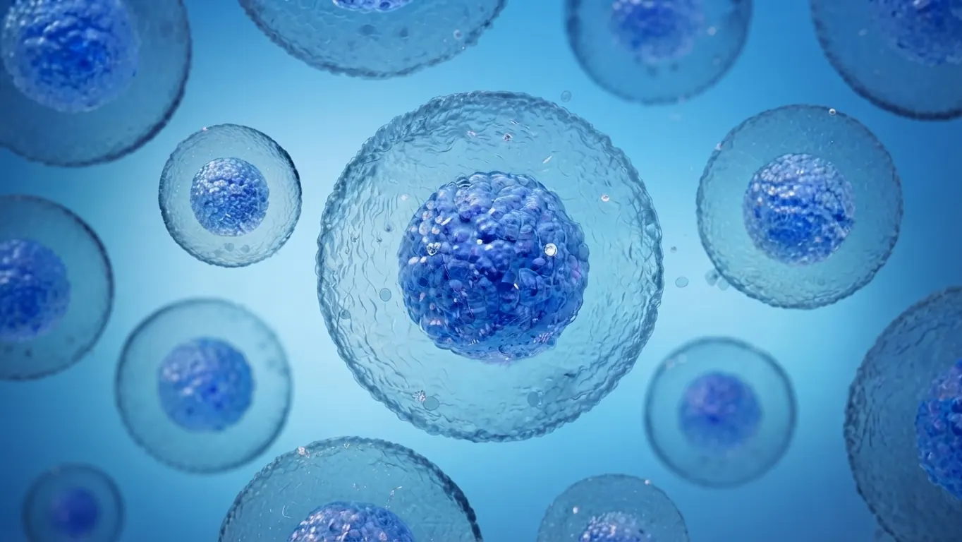 Microscopic render of stem cells