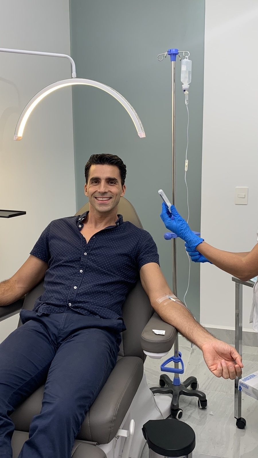 Patient during IV treatment